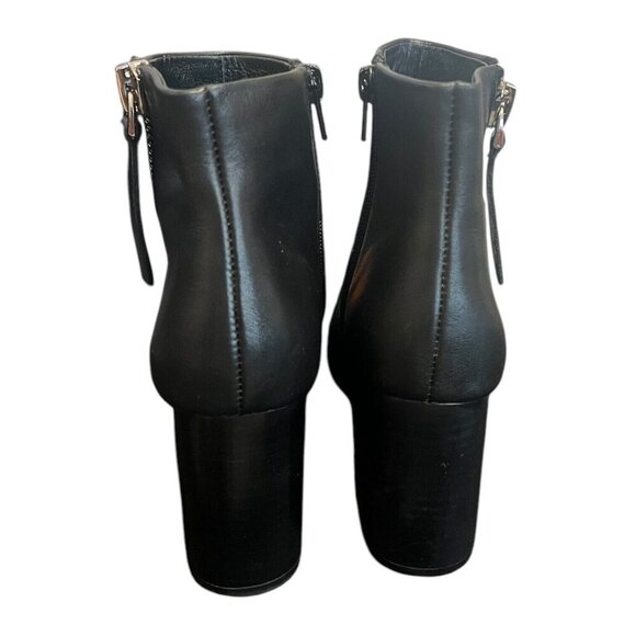 Jeffrey Campbell Prianka Ankle Bootie in Black Leather Side Zip 5.5 M - Picture 4 of 5